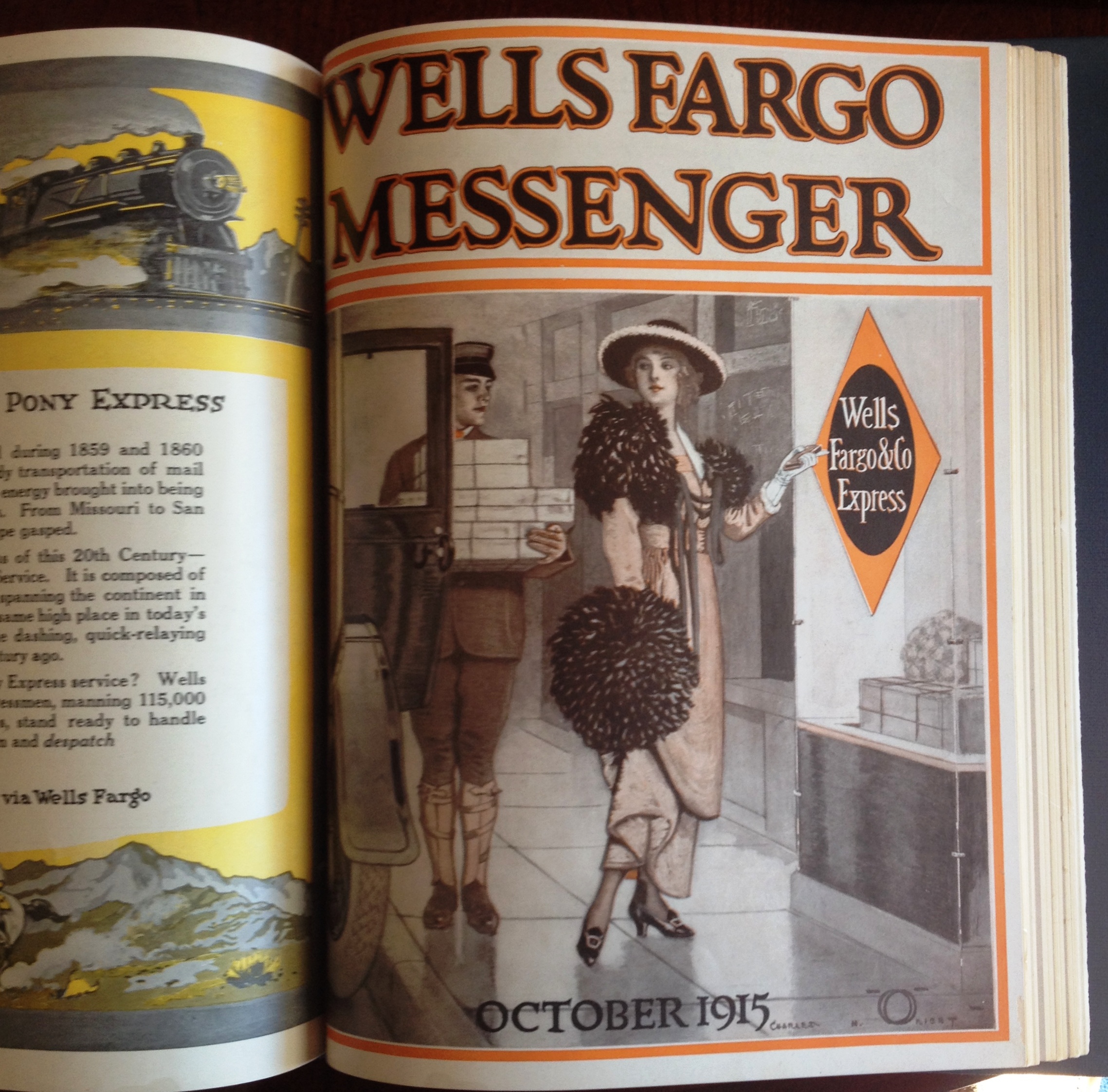 WELLS FARGO MESSENGER MAGAZINE, September, 1914 thru August, 1916, movie, When Cherries Cross The Continent